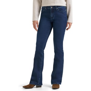 Lee Women’s Legendary Mid Rise Bootcut Jean(Harbor Rinse – Fleece Lined)