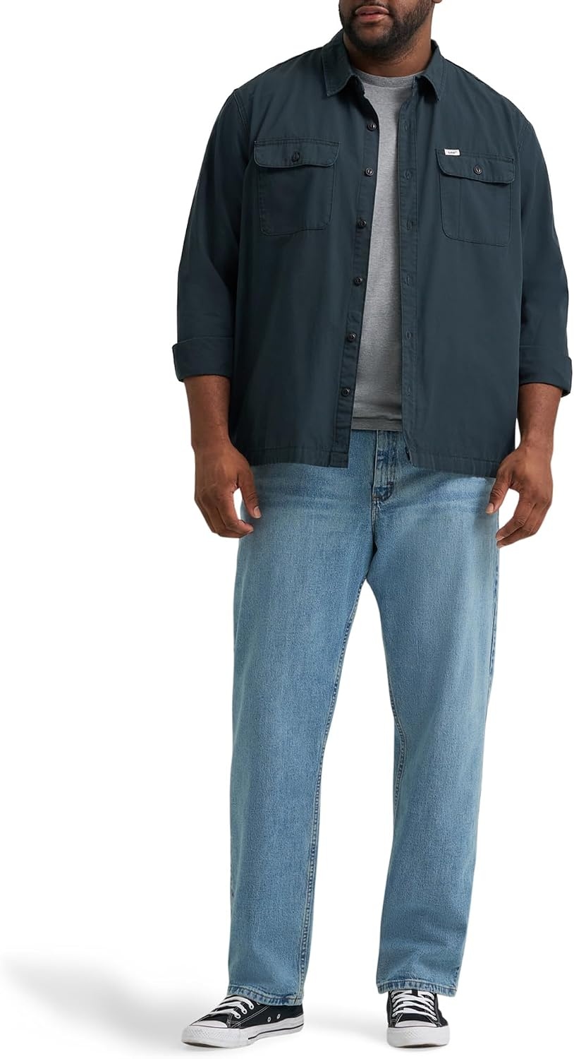image:imageLee Mens Big amp Tall Legendary Relaxed Straight JeanIcey Blue