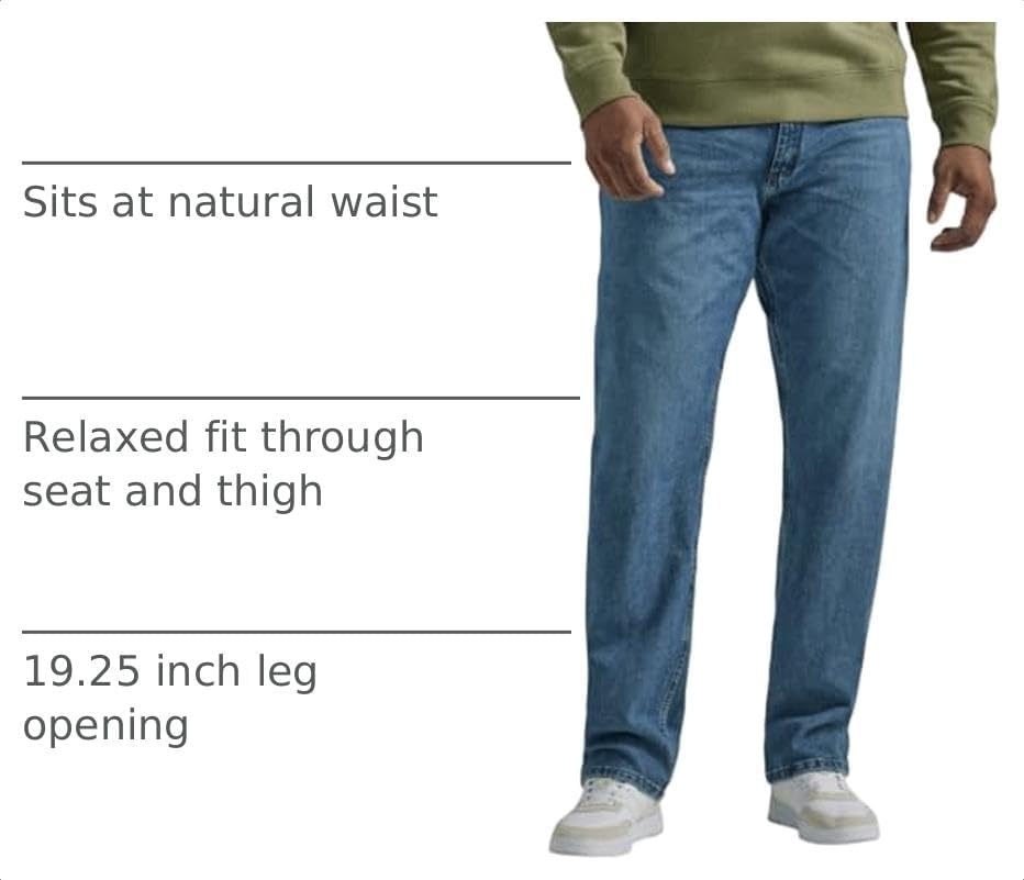 image:imageLee Mens Big amp Tall Legendary Relaxed Straight JeanTrue Blue