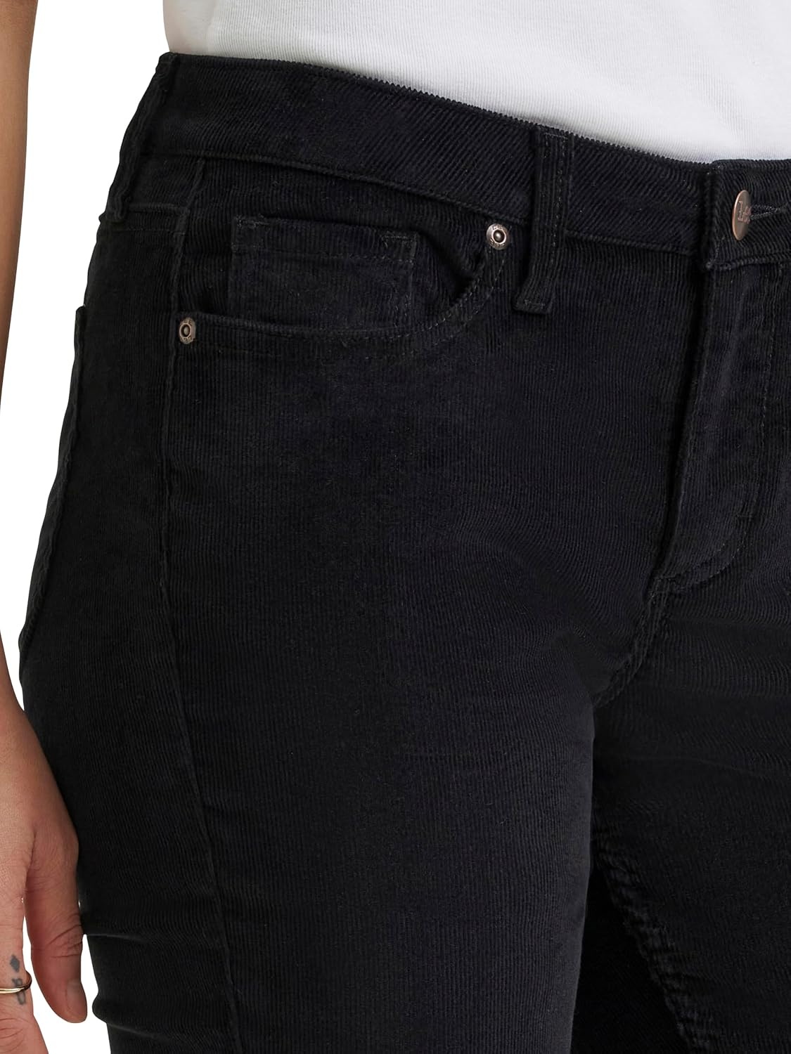 image:imageLee Womens Legendary Mid Rise Straight Leg JeanBlack Corduroy