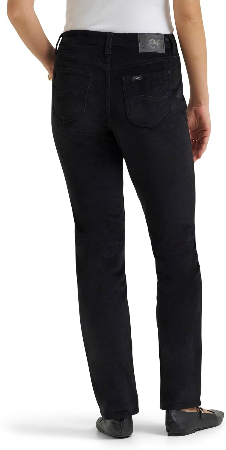 image:imageLee Womens Legendary Mid Rise Straight Leg JeanBlack Corduroy