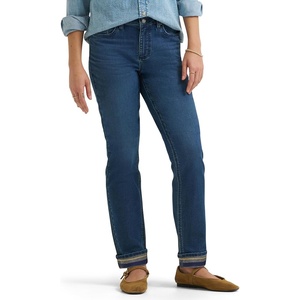 Lee Women’s Legendary Mid Rise Straight Leg Jean(Arctic Drift – Fleece Lined)