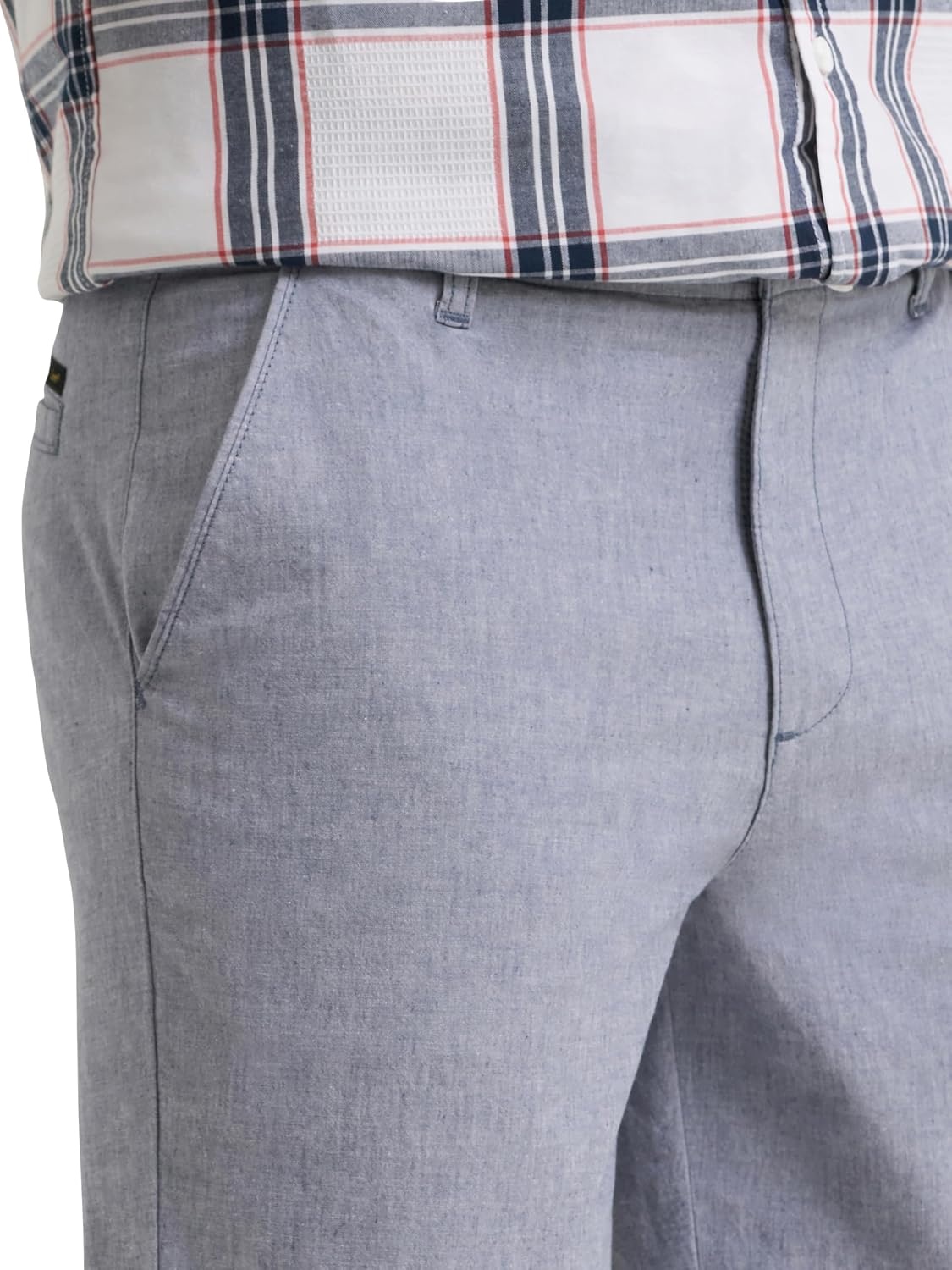 image:imageLee Mens Big amp Tall Extreme Motion Flat Front ShortAcademy Chambray