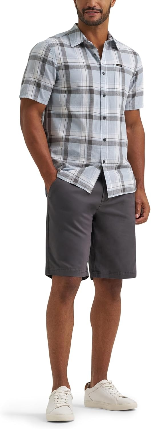 image:imageLee Mens Big amp Tall Extreme Motion Flat Front ShortAnthracite