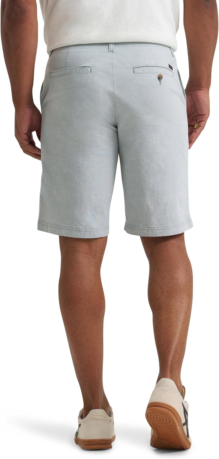 image:imageLee Mens Big amp Tall Extreme Motion Flat Front ShortDesert Sage Chambray