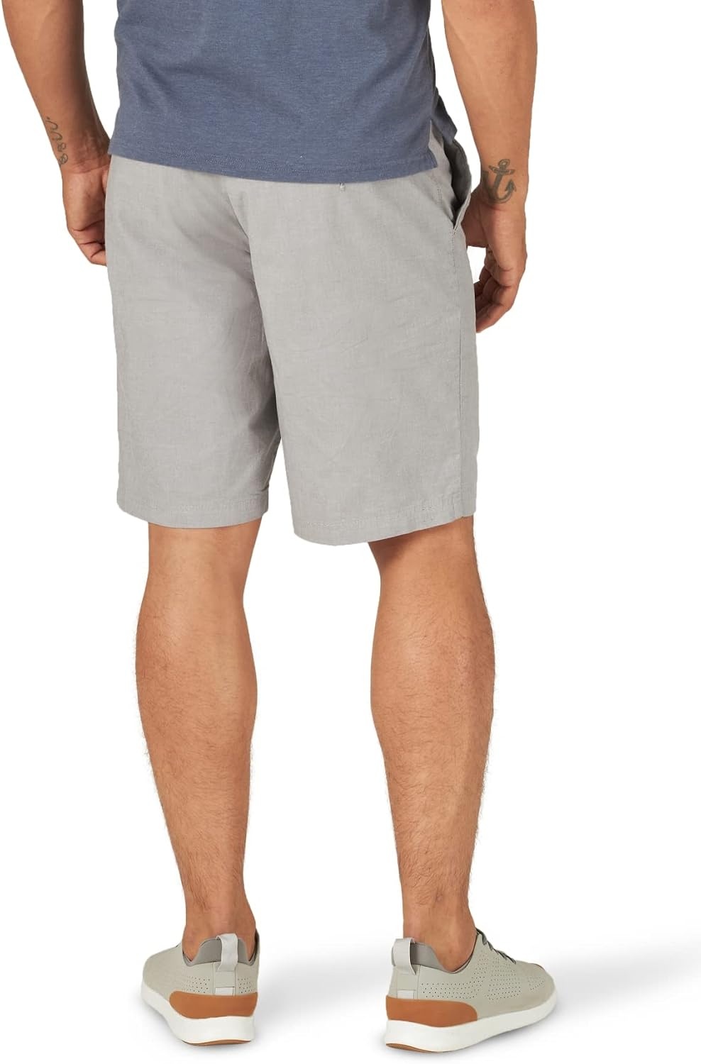image:imageLee Mens Big amp Tall Extreme Motion Flat Front ShortGray Chambray