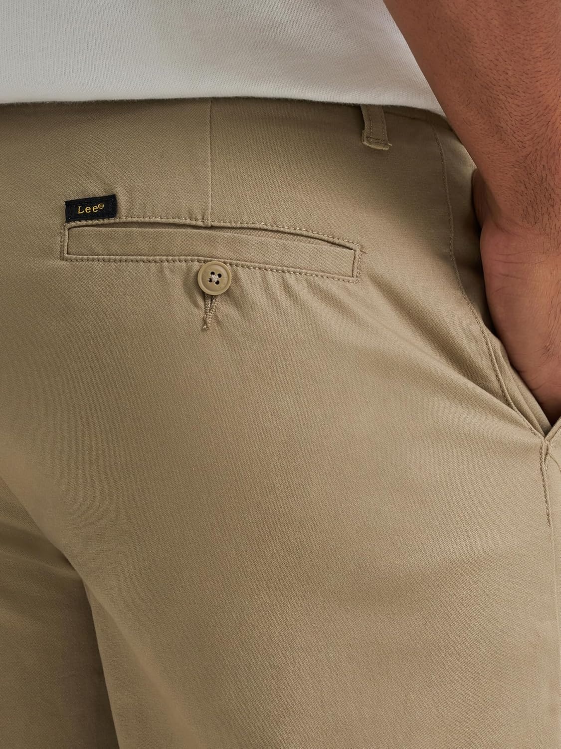 image:imageLee Mens Big amp Tall Extreme Motion Flat Front ShortKansas City Khaki