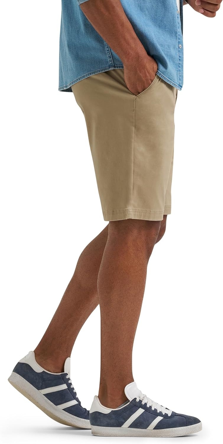 image:imageLee Mens Big amp Tall Extreme Motion Flat Front ShortKansas City Khaki