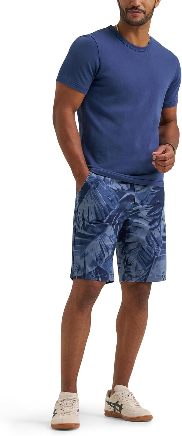 image:imageLee Mens Big amp Tall Extreme Motion Flat Front ShortLake Blue Leaf