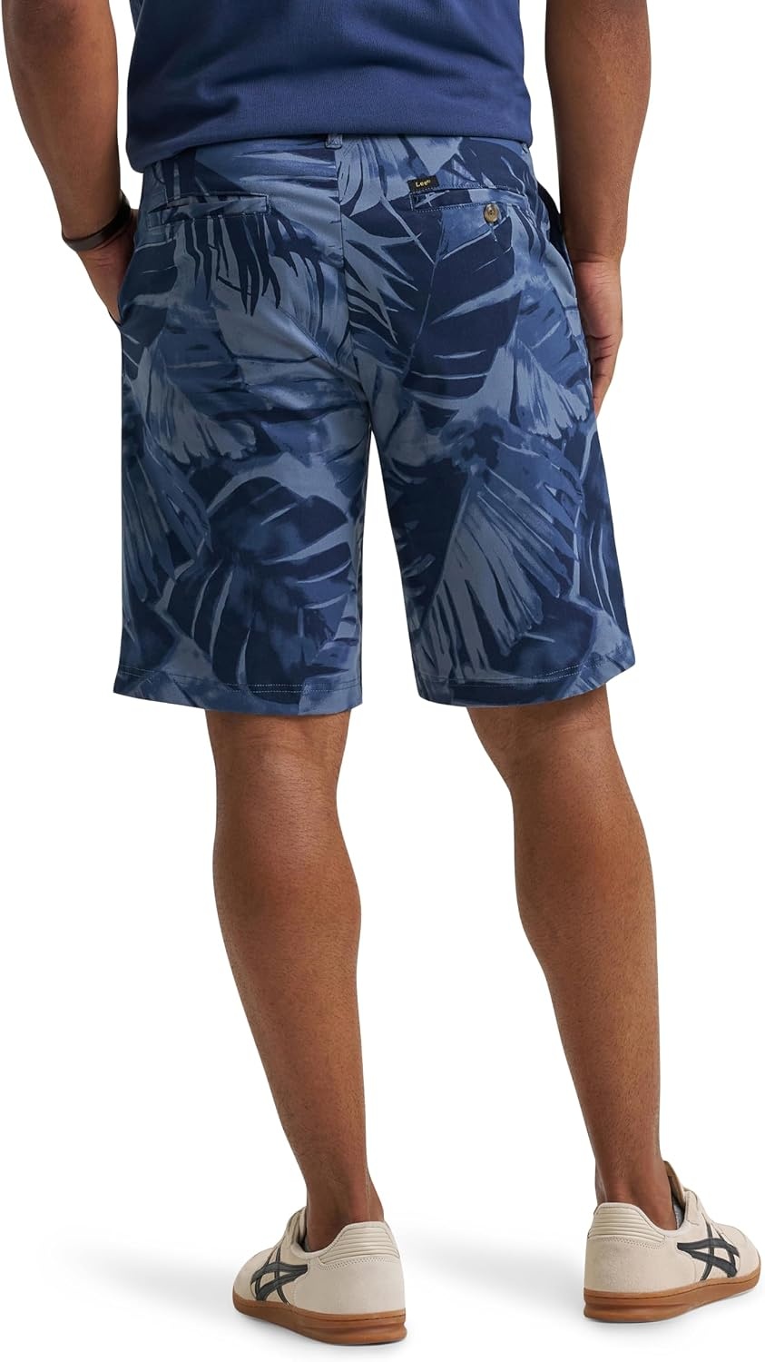 image:imageLee Mens Big amp Tall Extreme Motion Flat Front ShortLake Blue Leaf
