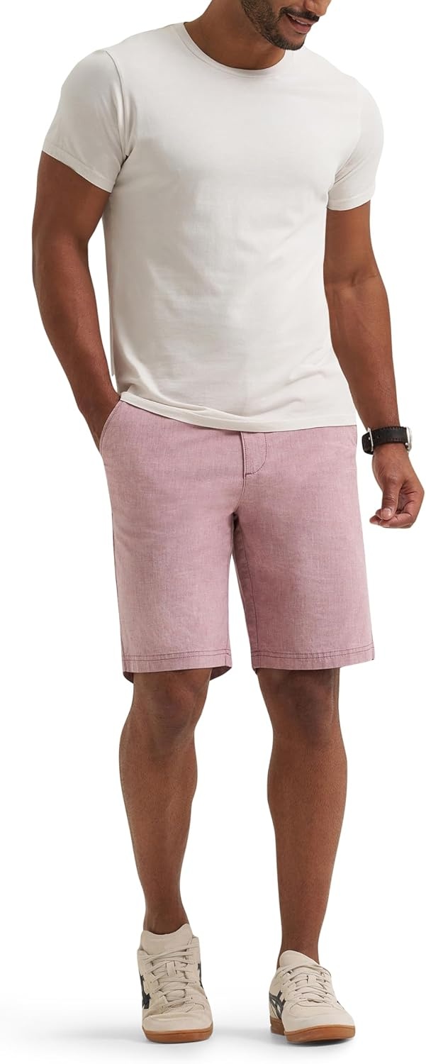 image:imageLee Mens Big amp Tall Extreme Motion Flat Front ShortPunch Chambray
