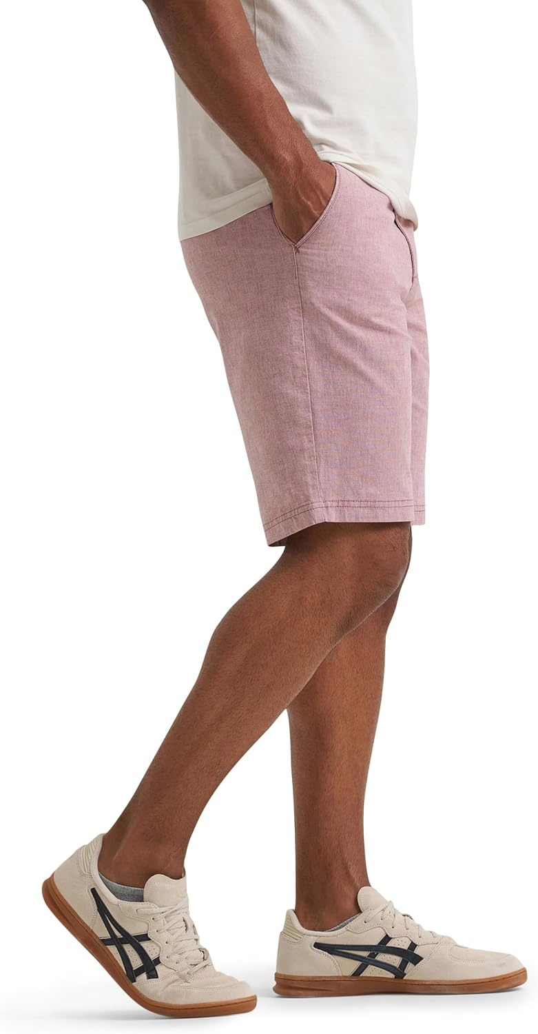 image:imageLee Mens Big amp Tall Extreme Motion Flat Front ShortPunch Chambray