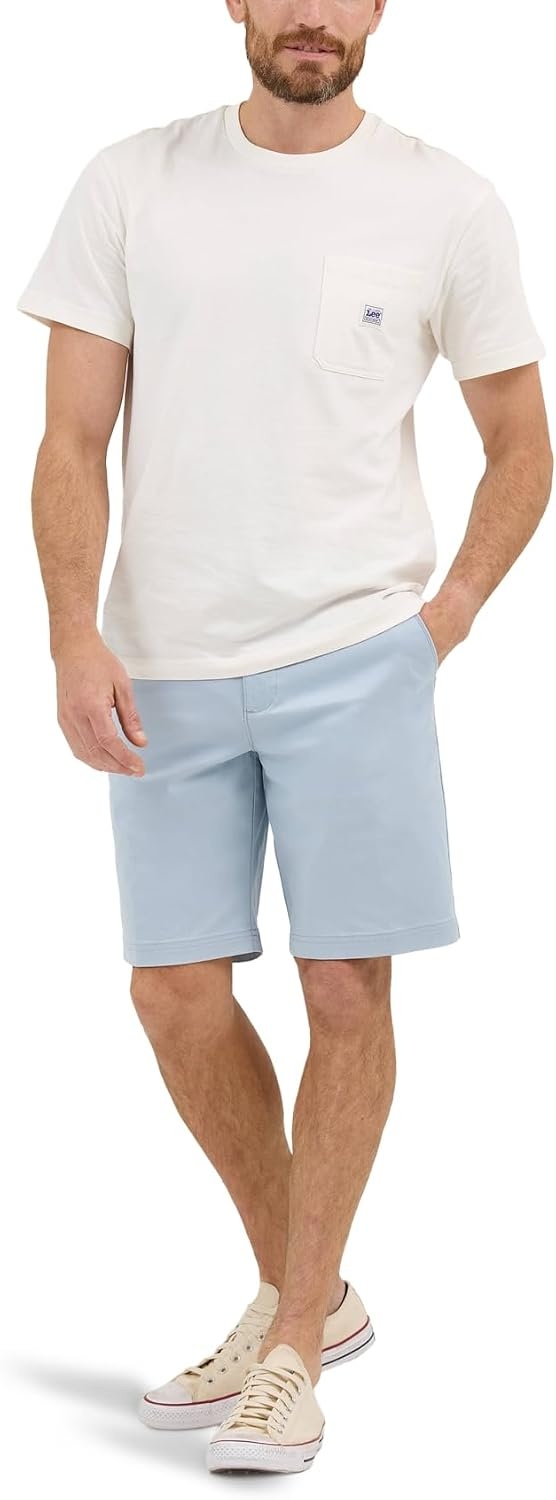 image:imageLee Mens Big amp Tall Extreme Motion Flat Front ShortShy Blue
