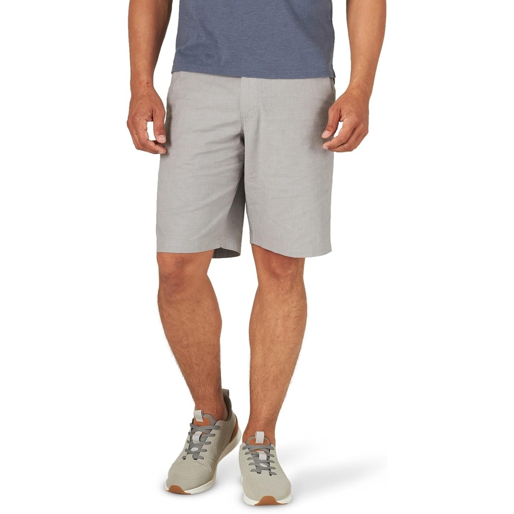 image:imageLee Mens Big amp Tall Extreme Motion Flat Front ShortGray Chambray