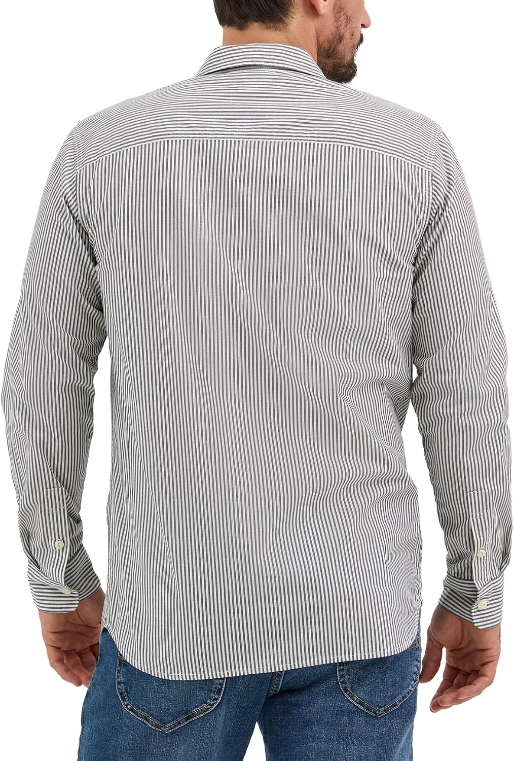 image:imageLee Mens All Purpose Classic Fit Long Sleeve ShirtEcru Stripe
