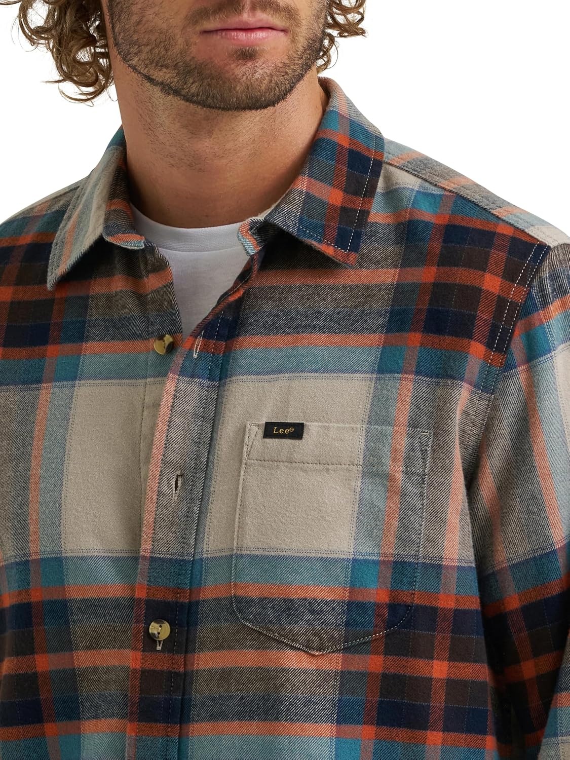 image:imageLee Mens Legendary All Purpose Flannel Long Sleeve ShirtAbbey Stone Plaid
