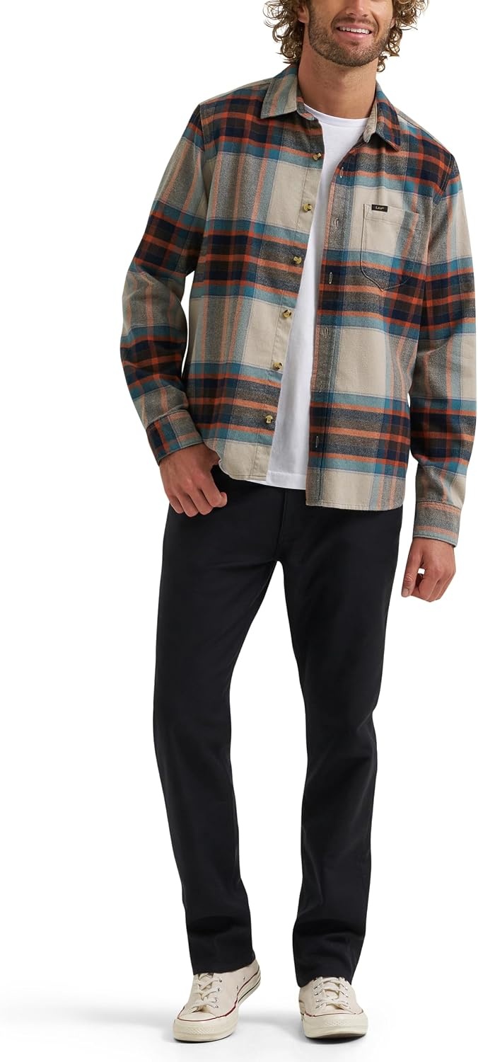 image:imageLee Mens Legendary All Purpose Flannel Long Sleeve ShirtAbbey Stone Plaid
