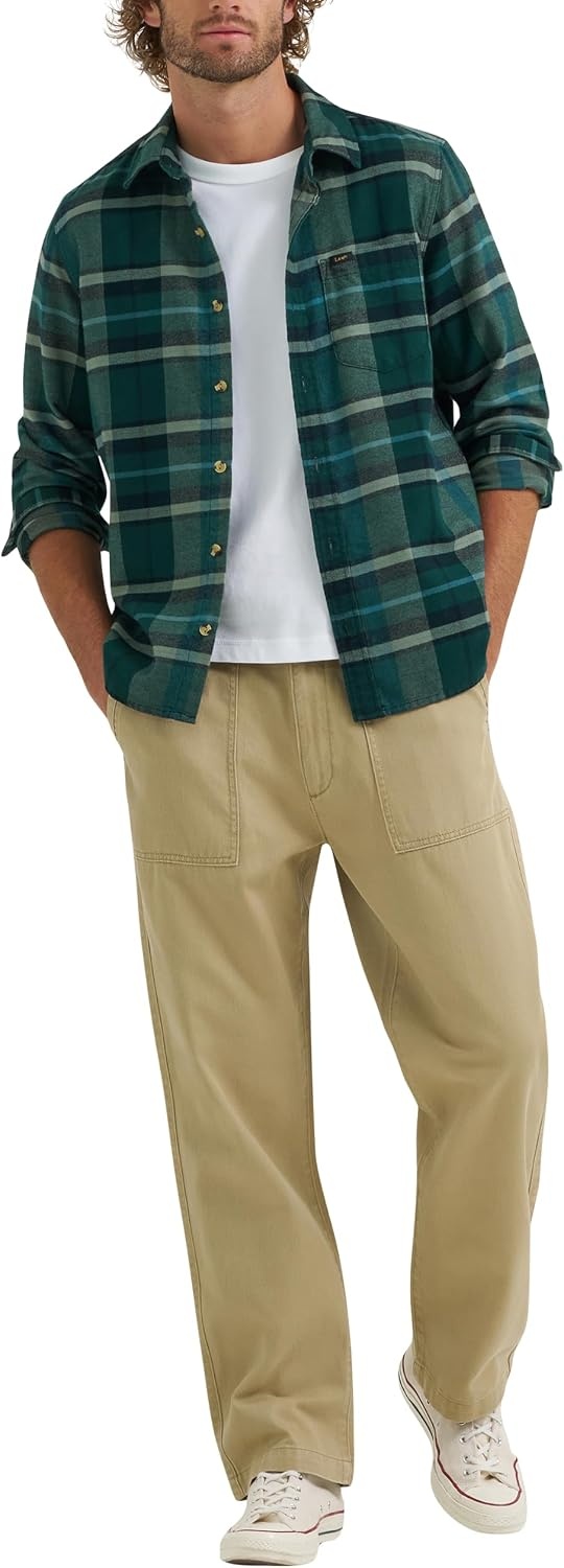 image:imageLee Mens Legendary All Purpose Flannel Long Sleeve ShirtPonderosa Pine Plaid
