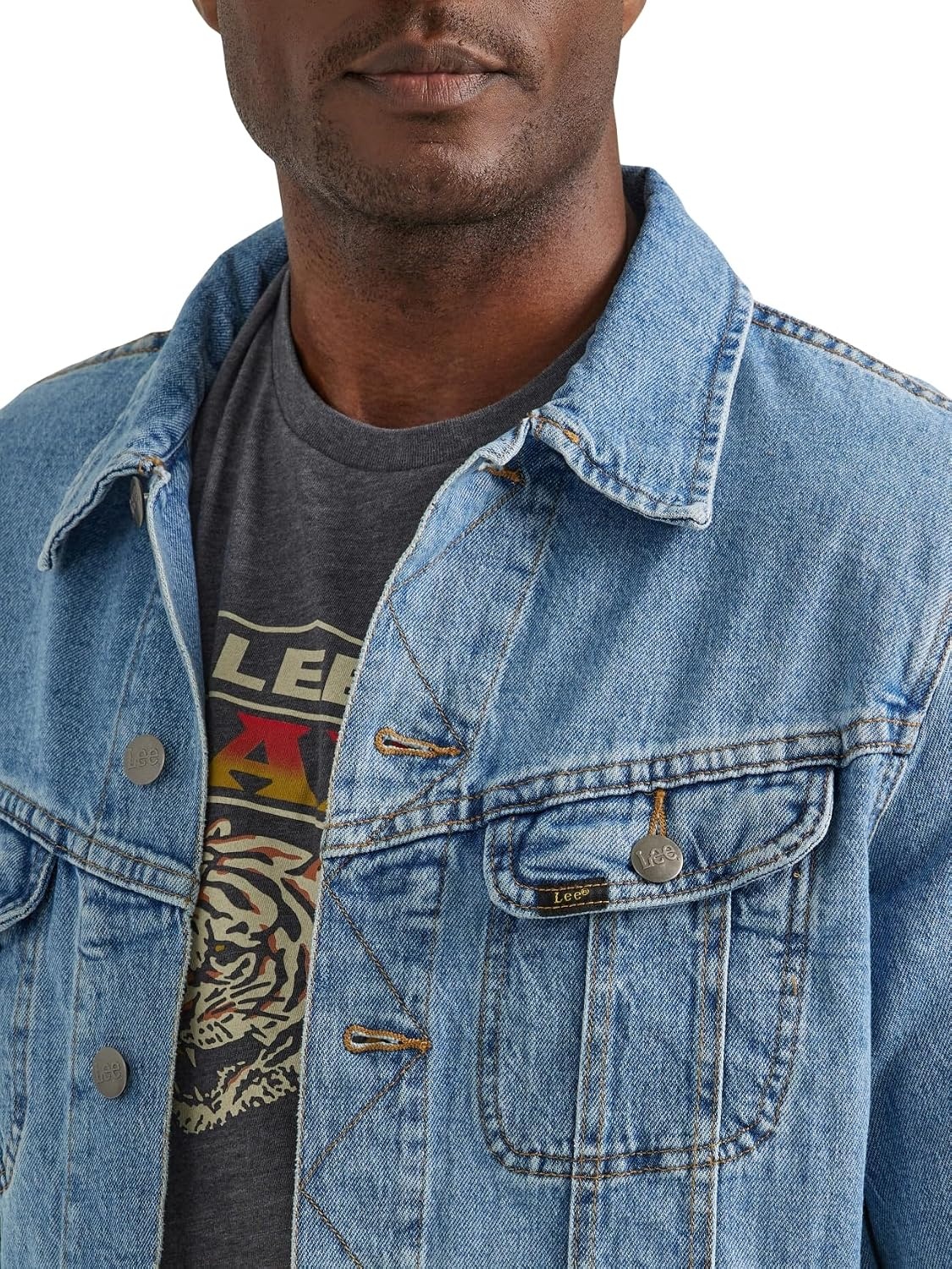 image:imageLee Mens Legendary Classic Rider JacketBlue Solo