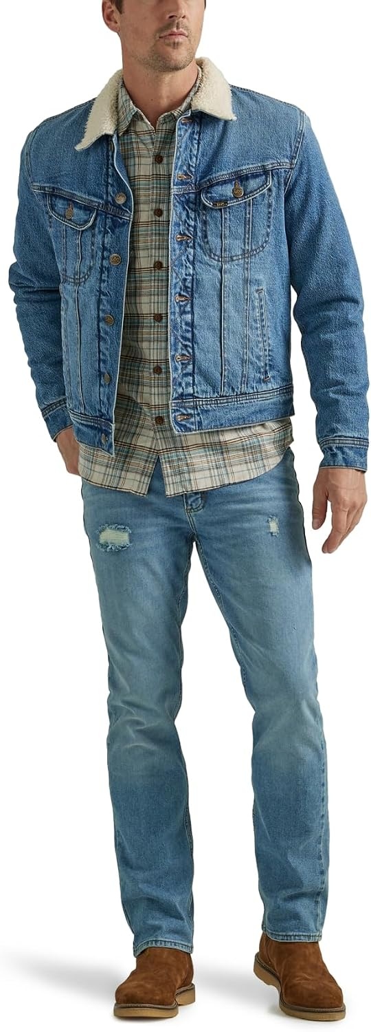 image:imageLee Mens Legendary Classic Rider JacketSherpalined Medium Blue