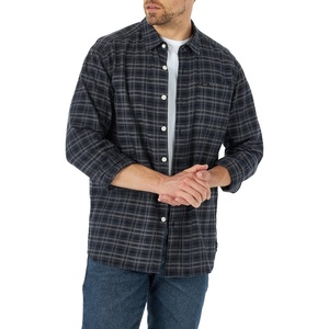 Lee Men’s All Purpose Classic Fit Long Sleeve Shirt(Black/Gray Plaid – Stretch Twill)