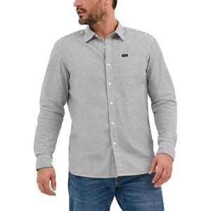 Lee Men’s All Purpose Classic Fit Long Sleeve Shirt(Ecru Stripe)