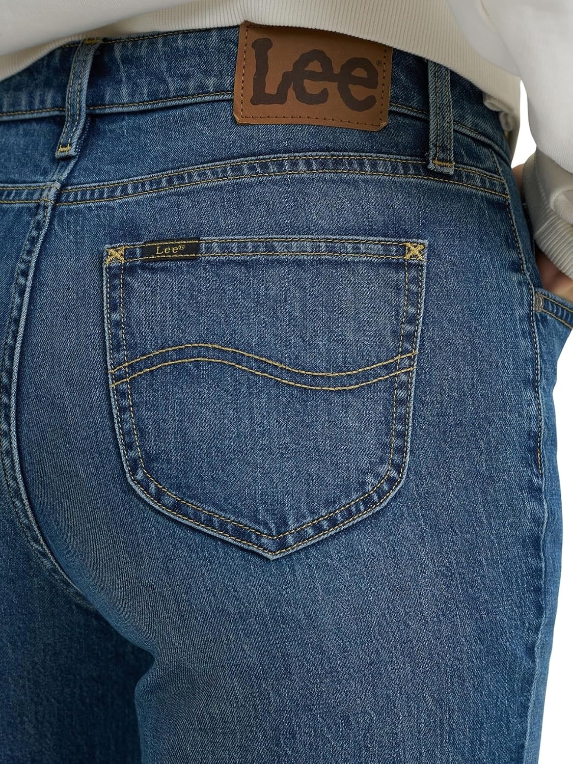 image:imageLee Womens Legendary Relaxed Straight JeanIndigo Quilt