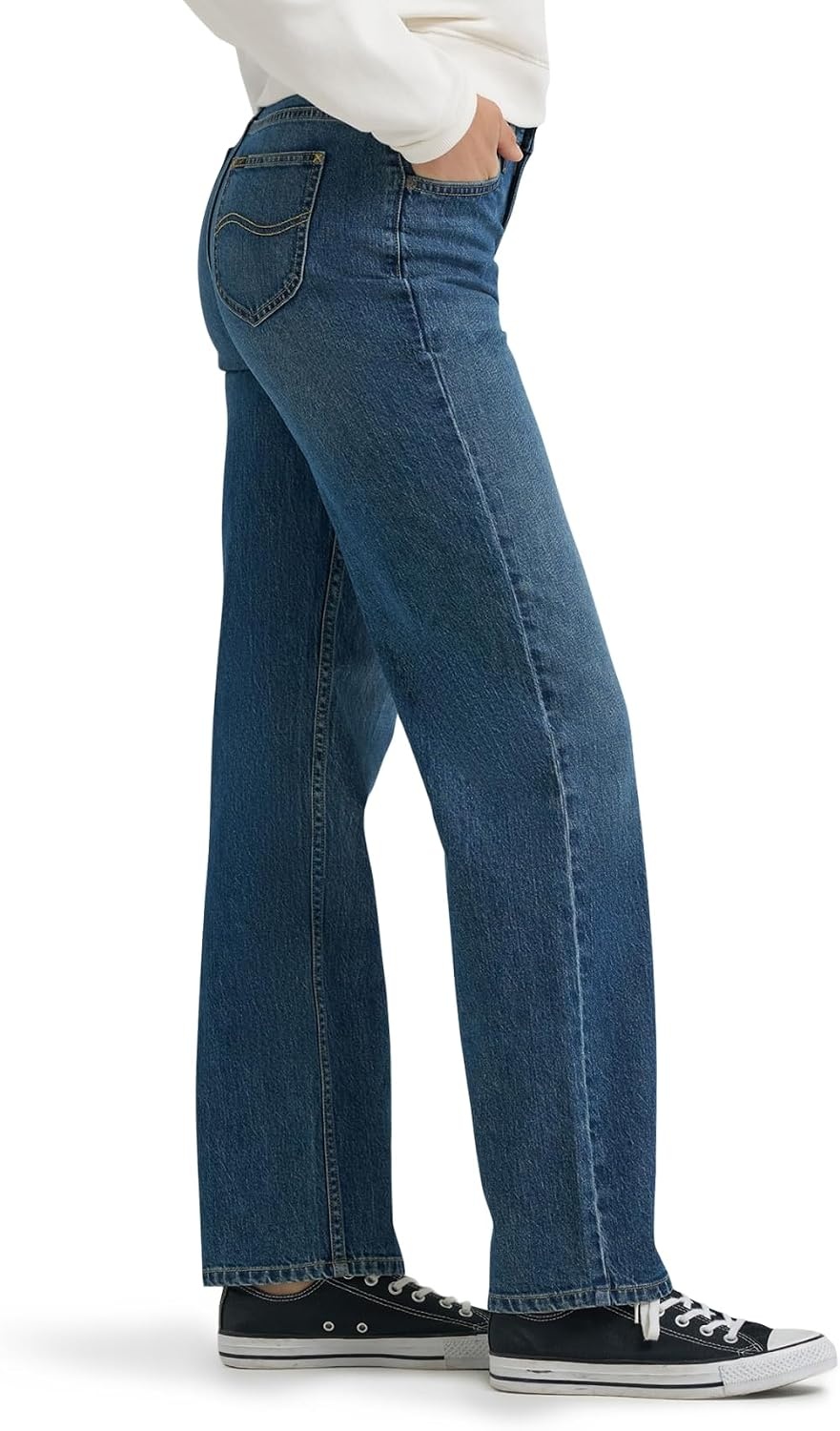 image:imageLee Womens Legendary Relaxed Straight JeanIndigo Quilt