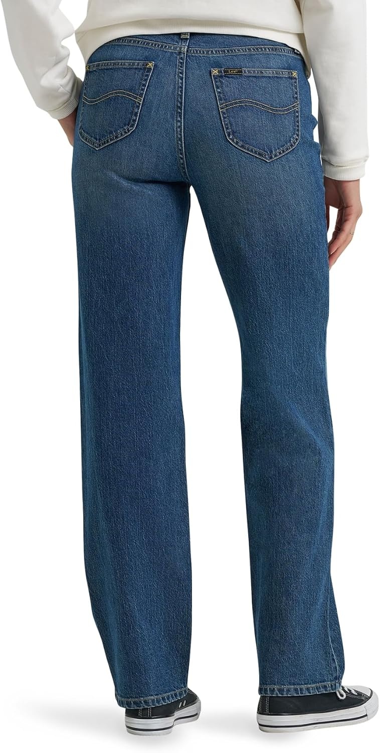 image:imageLee Womens Legendary Relaxed Straight JeanIndigo Quilt