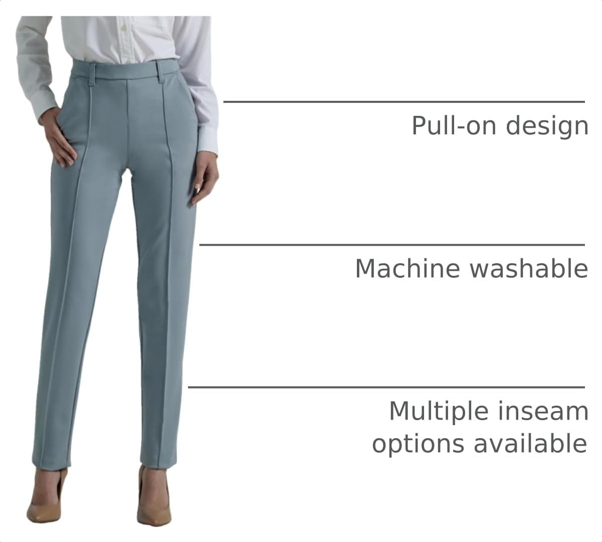 image:imageLee Womens Ultra Lux Comfort Any Wear Straight Leg PantConcrete Gray