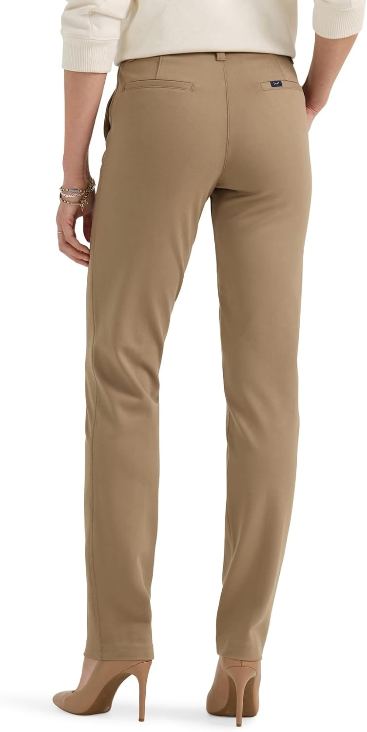 image:imageLee Womens Ultra Lux Comfort Any Wear Straight Leg PantOscar Khaki