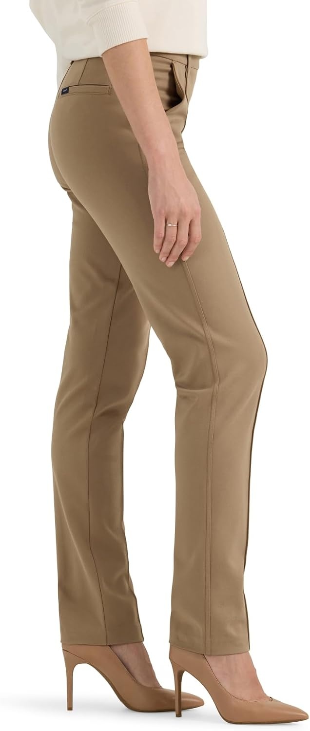 image:imageLee Womens Ultra Lux Comfort Any Wear Straight Leg PantOscar Khaki