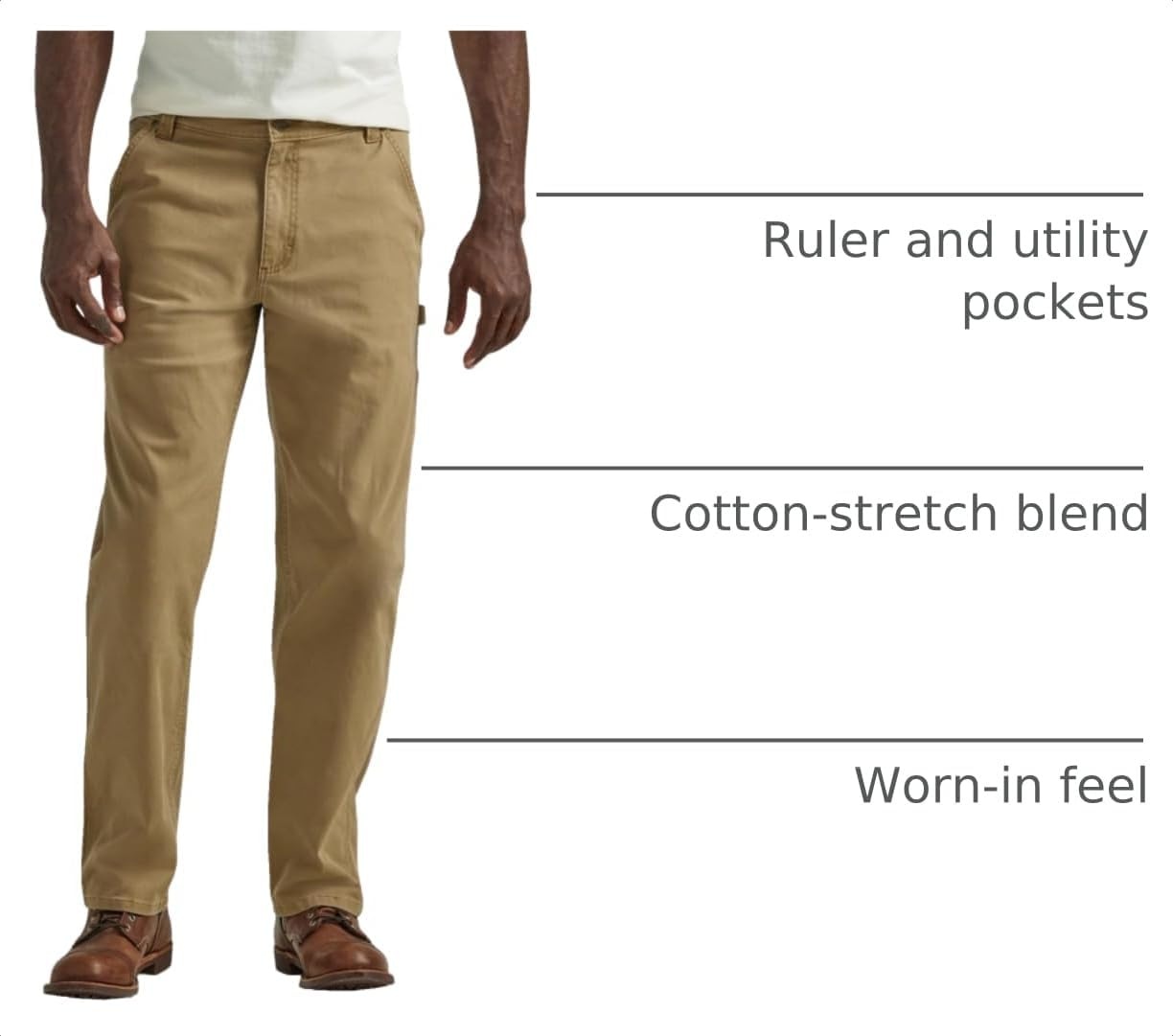 image:imageLee Mens Legendary Workwear Carpenter JeanDark Khaki