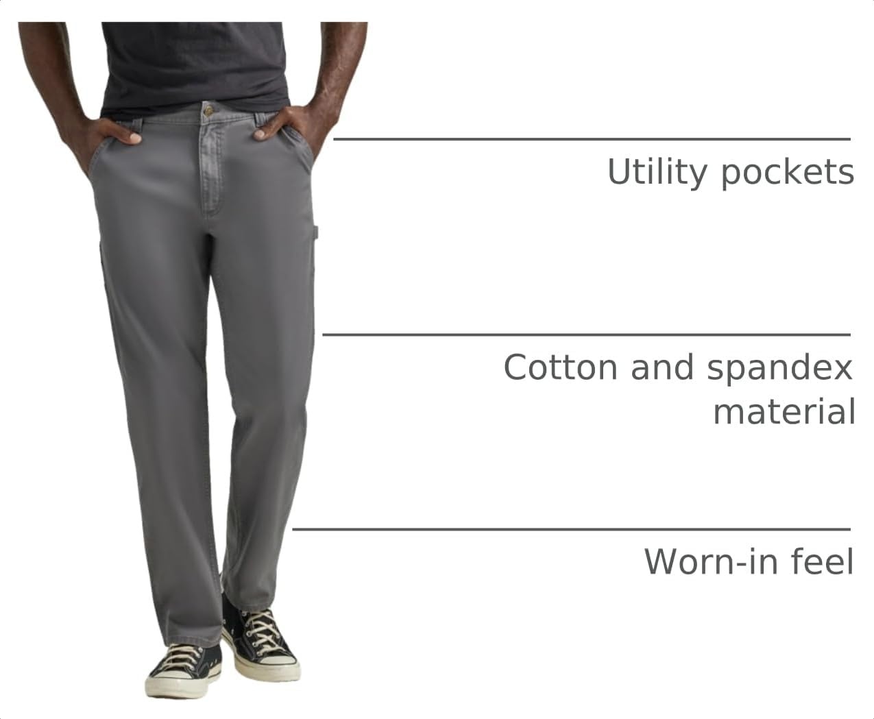 image:imageLee Mens Legendary Workwear Carpenter JeanPainters Gray