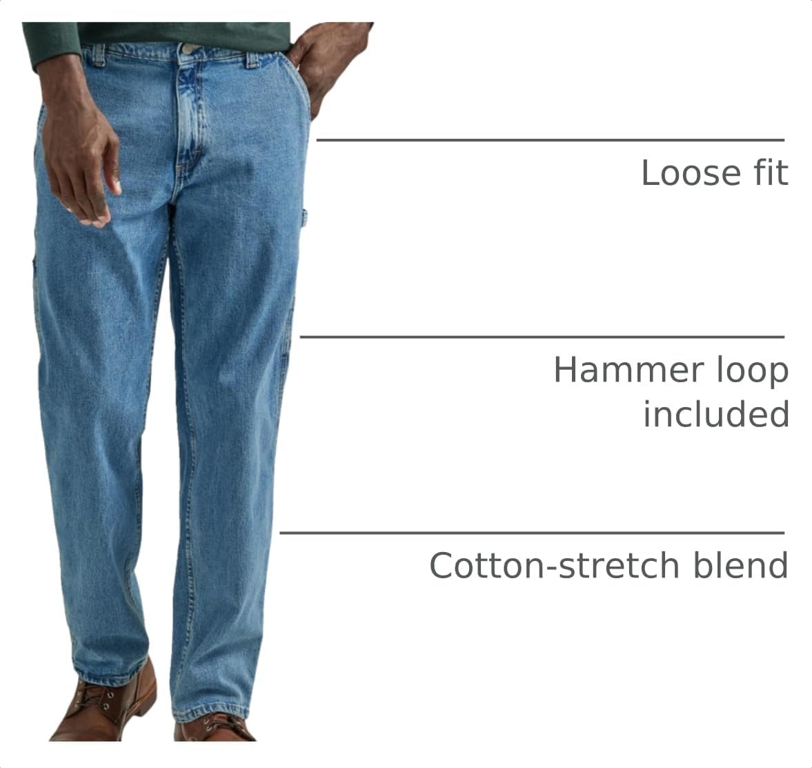 image:imageLee Mens Legendary Workwear Carpenter JeanSolo