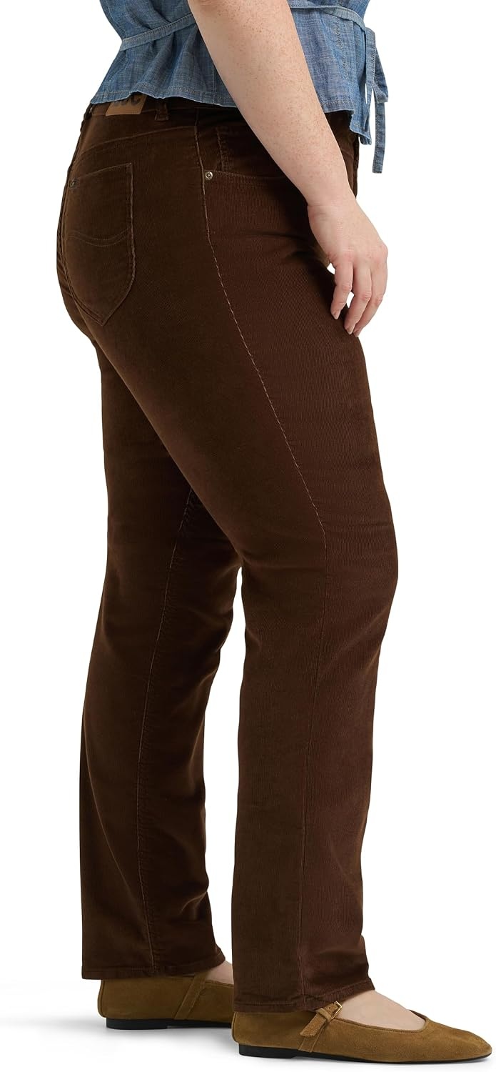 image:imageLee Womens Plus Size Legendary Mid Rise Straight Leg JeanBistre Corduroy