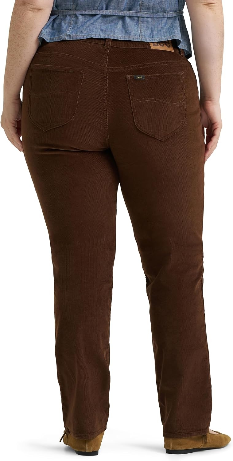 image:imageLee Womens Plus Size Legendary Mid Rise Straight Leg JeanBistre Corduroy