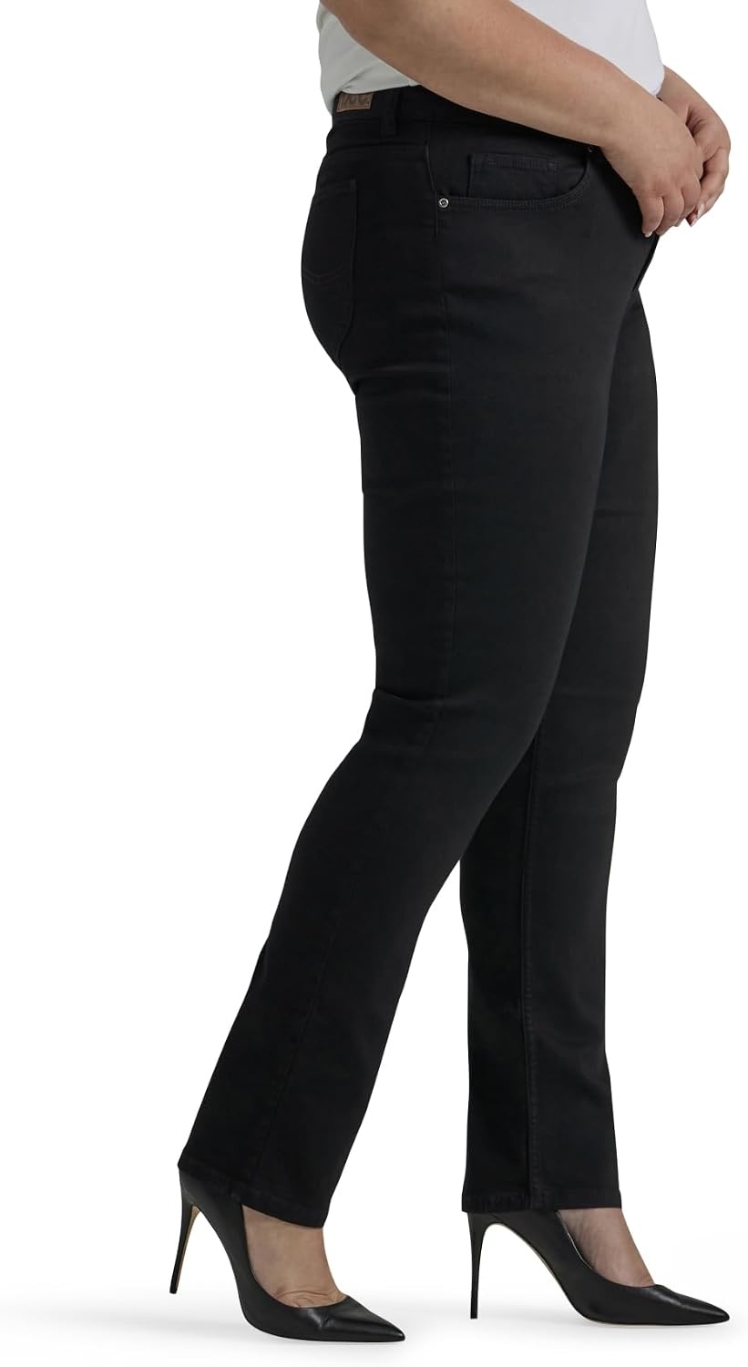 image:imageLee Womens Plus Size Legendary Mid Rise Straight Leg JeanBlack