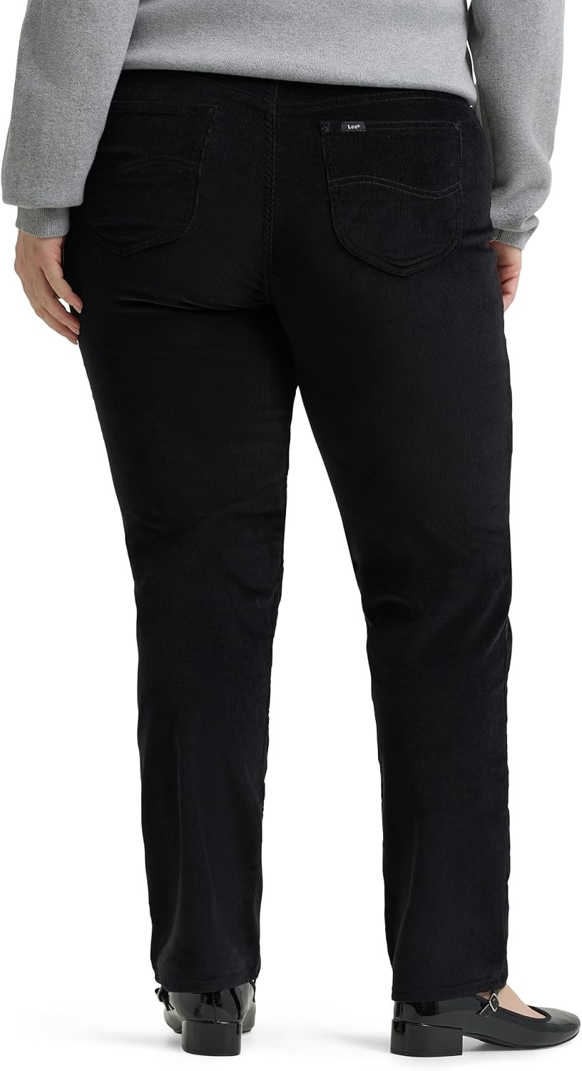 image:imageLee Womens Plus Size Legendary Mid Rise Straight Leg JeanBlack Corduroy
