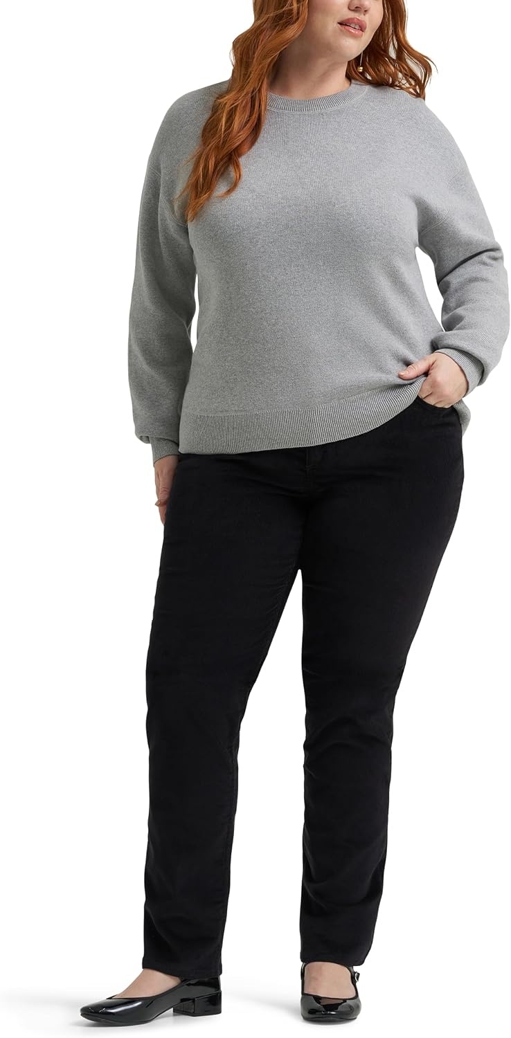image:imageLee Womens Plus Size Legendary Mid Rise Straight Leg JeanBlack Corduroy