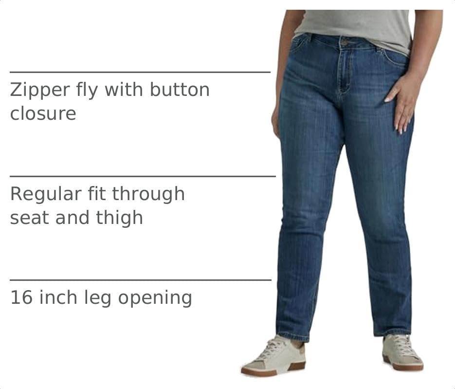 image:imageLee Womens Plus Size Legendary Mid Rise Straight Leg JeanSeattle