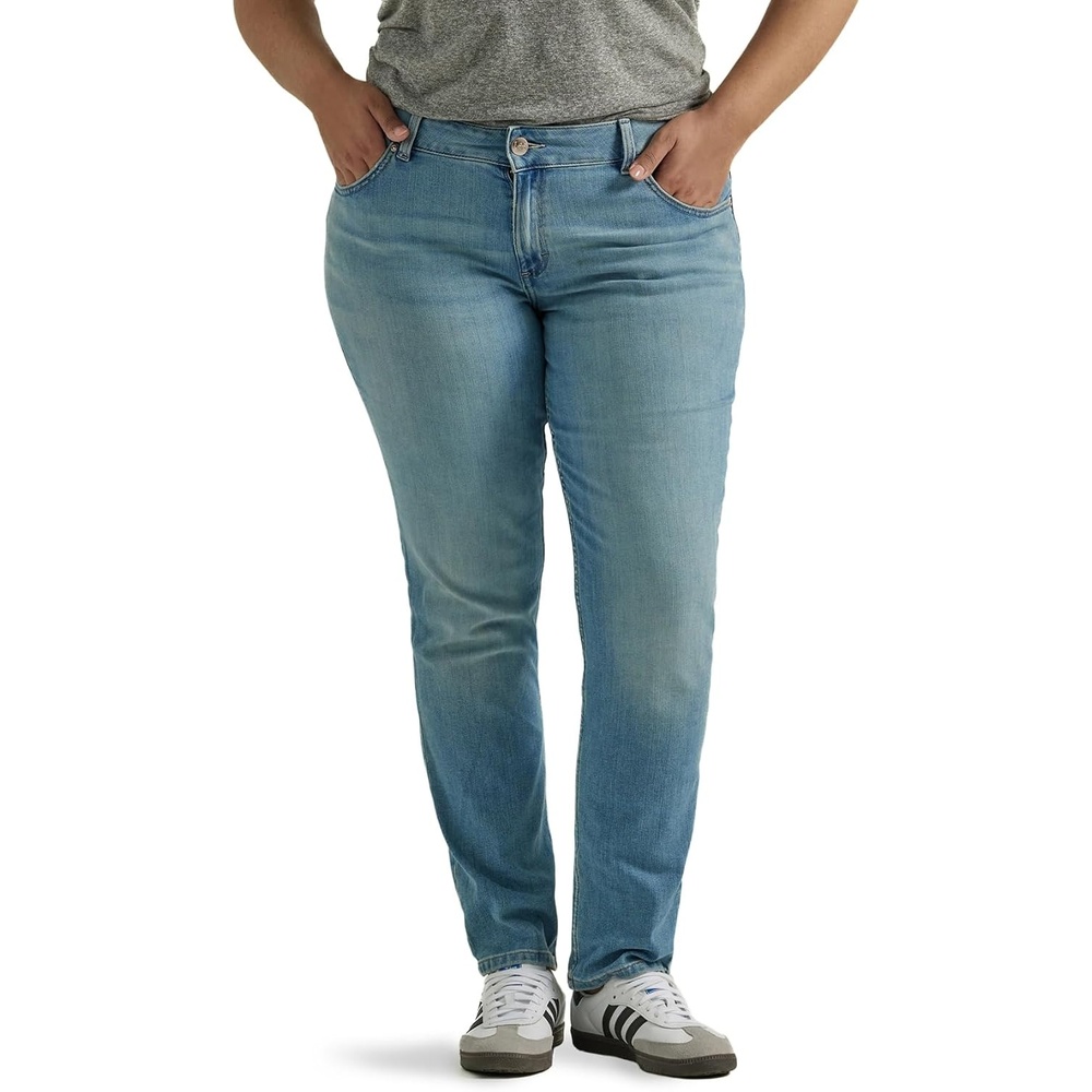 image:imageLee Womens Plus Size Legendary Mid Rise Straight Leg JeanAnchor