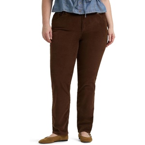 Lee Women’s Plus Size Legendary Mid Rise Straight Leg Jean(Bistre Corduroy)