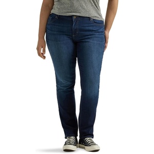 Lee Women’s Plus Size Legendary Mid Rise Straight Leg Jean(Nightshade)